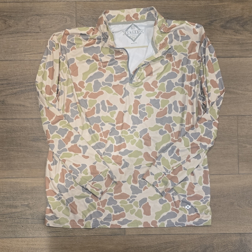 Performance Quarter Zip - Classic Deer Camo Size XL Burlebo
